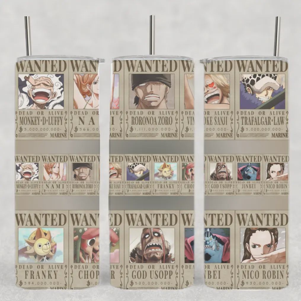 Tumbler - One Piece Pirate Wanted Poster Collage