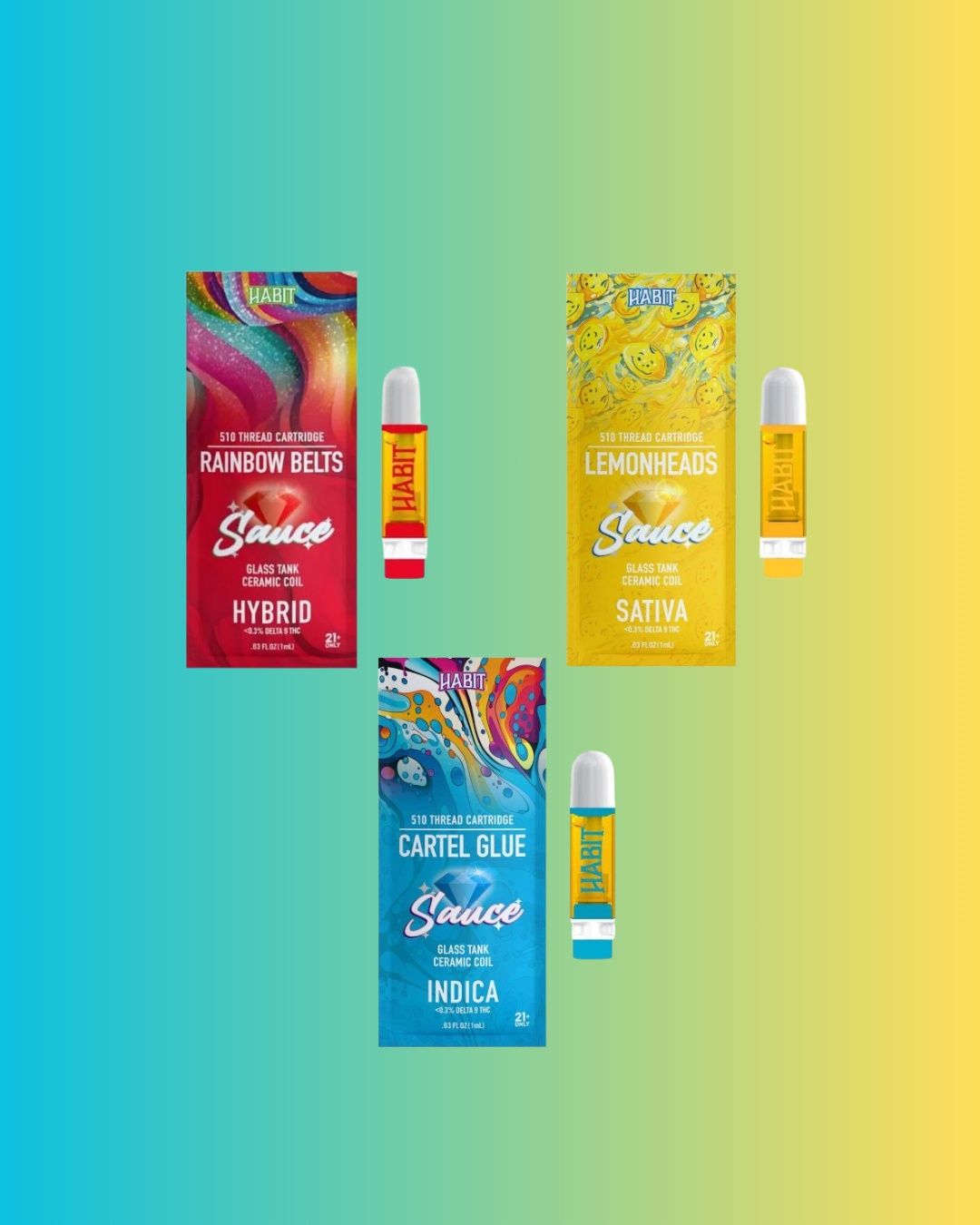 1g THCA cart - Habit