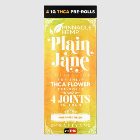 Plain Jane THCA PreRolls, Flavor: Pineapple Fields ( Sativa )