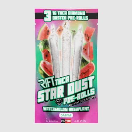 Rift THC-A Star Dust Pre-rolls, Flavor: Watermelon Hashplant