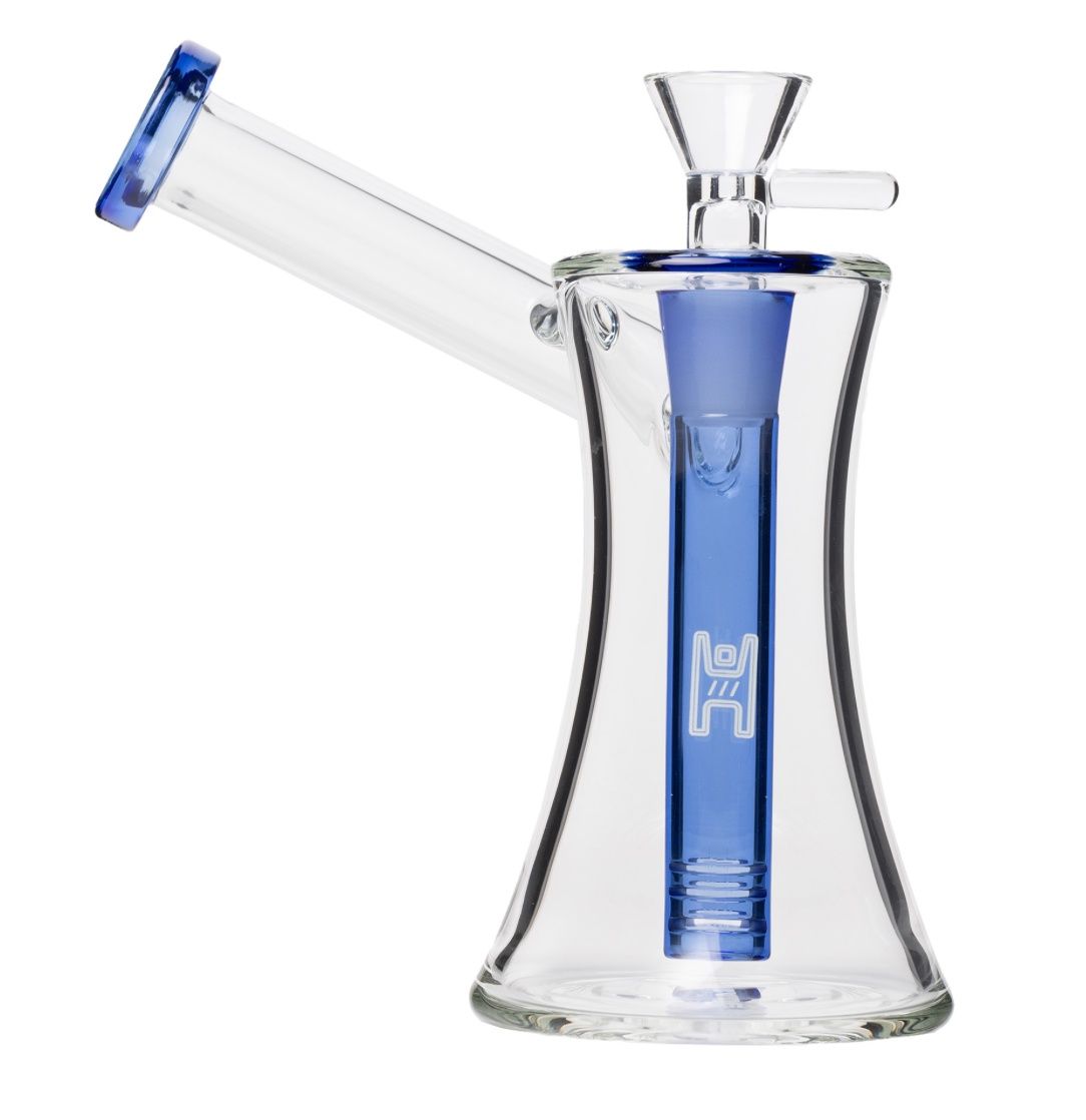 6" Hourglass Sidecar - Clear with Blue Accent