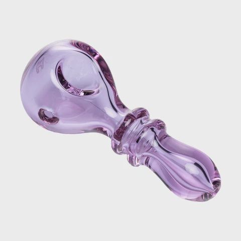 Double Ring Spoon Pipe, Color: Lavender