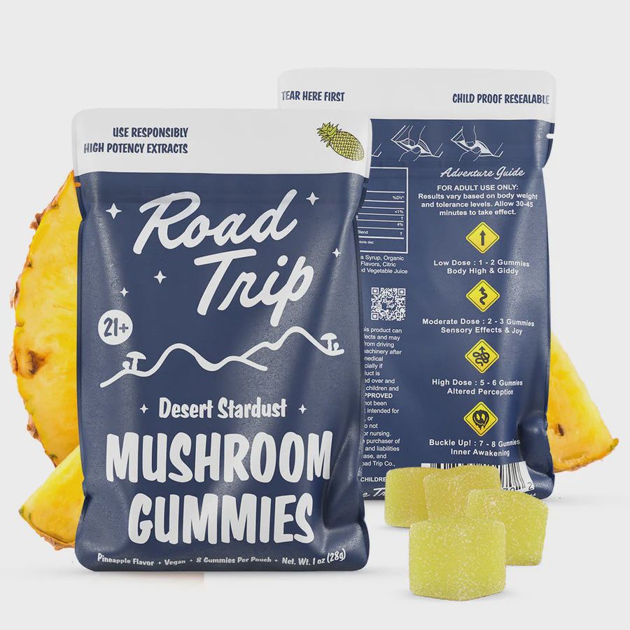 Road Trip Stardust Blend Mushrooms Gummies, Flavor: Pineapple