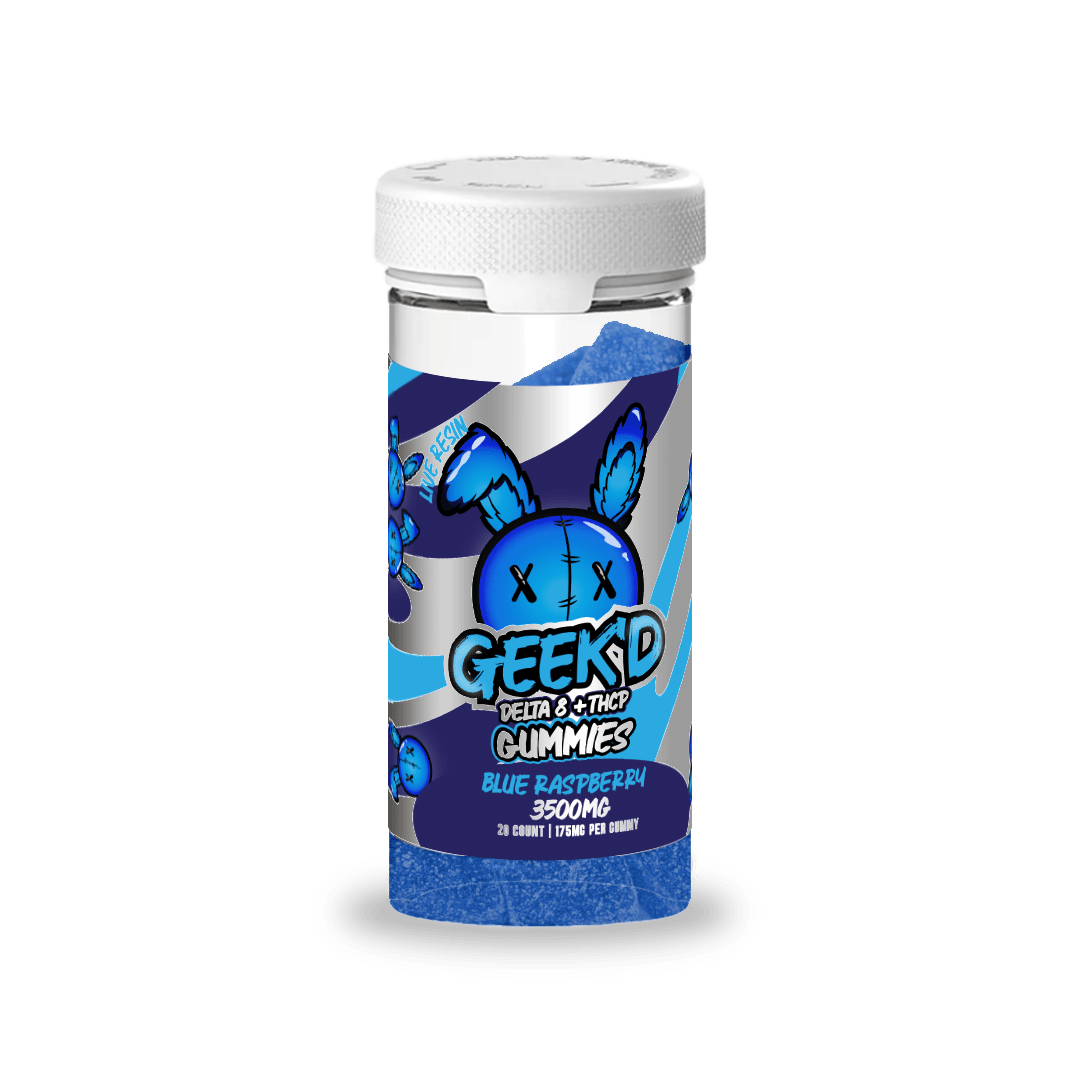 Geek'd Gummies D8+THCP, Flavor: Blue Raspberry