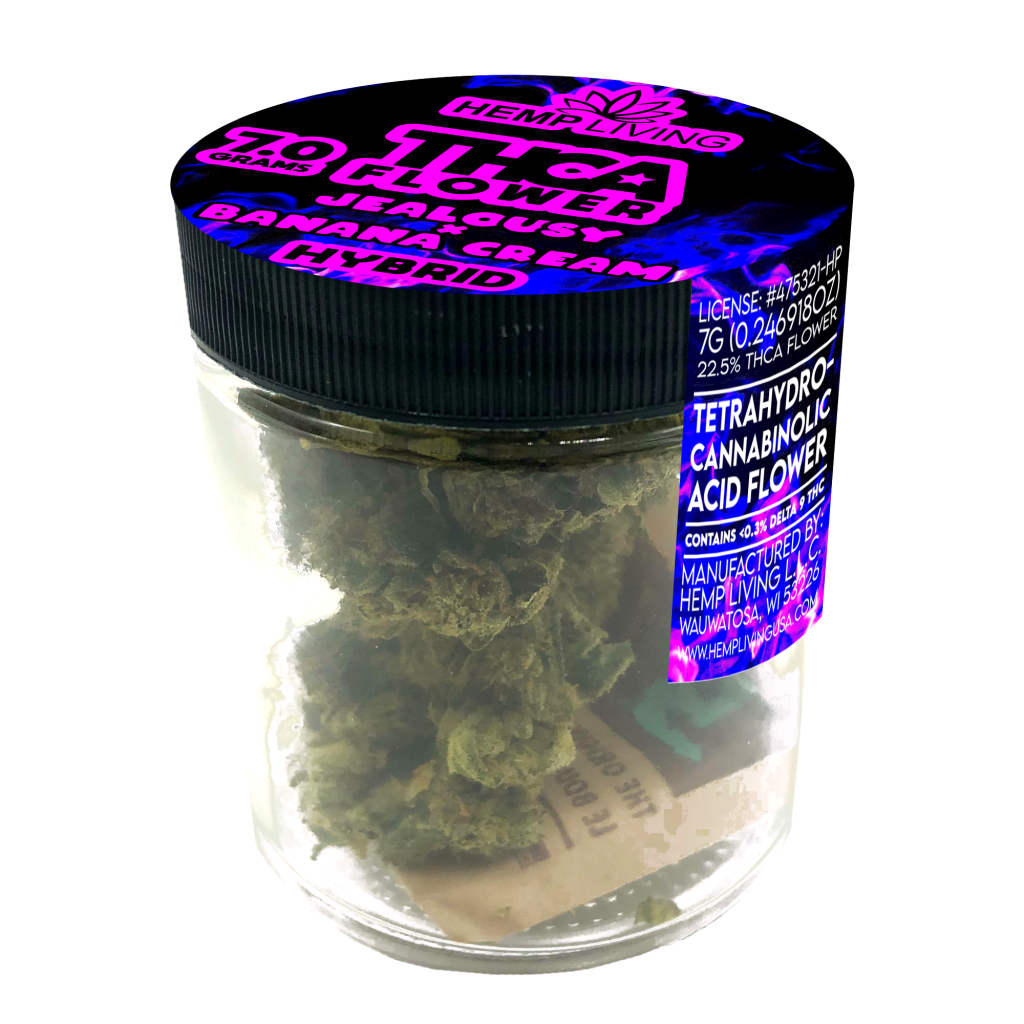 Hemp Living THCA Flower, Flavor: Jealousy x Banana Cream, Size: 7 Grams