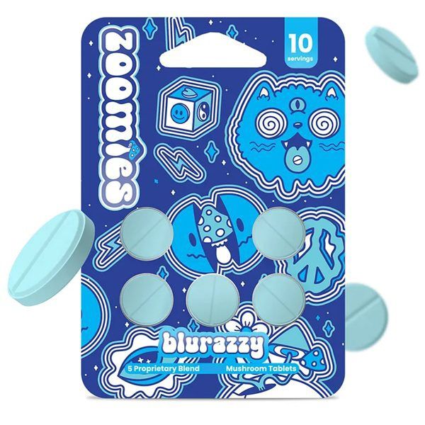 Zoomies Magic Mushroom Tablets, Flavor: Bluerazzy