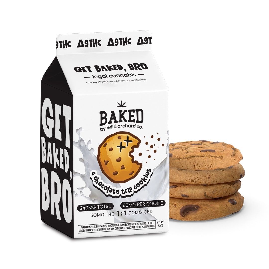 Baked - Edible Cookies - 4 pk, Flavor: Chocolate Trip