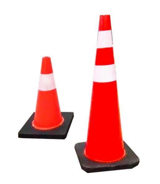 Conos de seguridad base negra