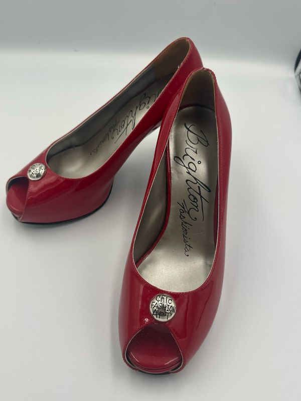 Brighton Fashionista Red Heels Size 7