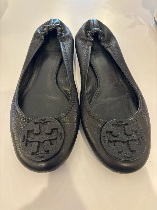 Tory Bunch Minnie Travel Leather Ballet Flats
