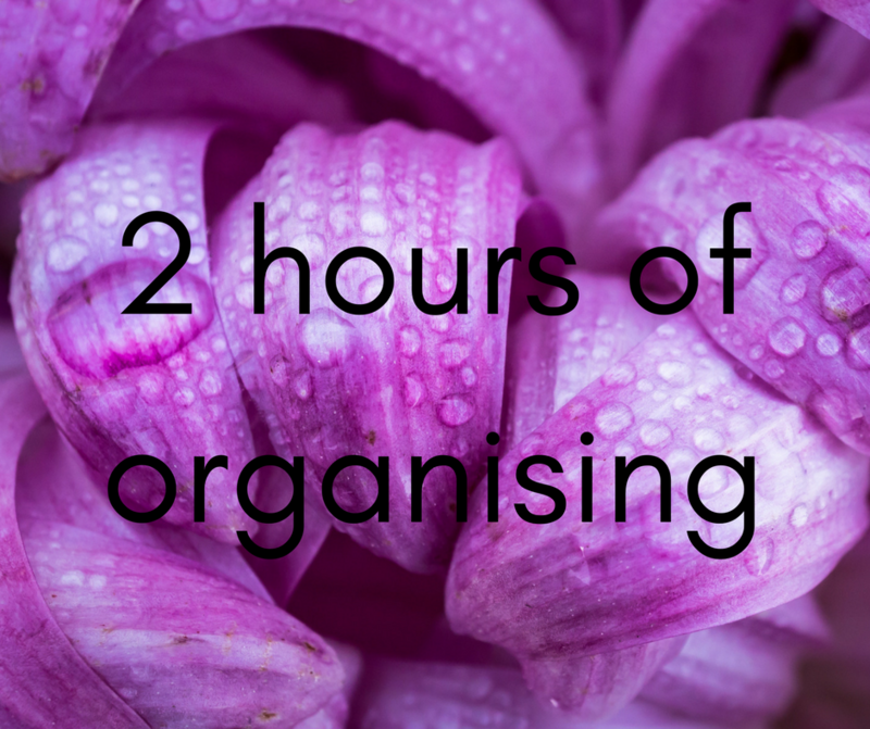 2 hour organising session