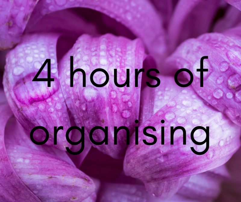 4 hour organising session