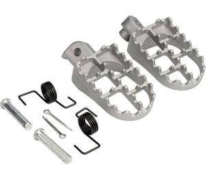 Footpegs-serrated silver