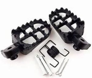Footpegs-serrated black