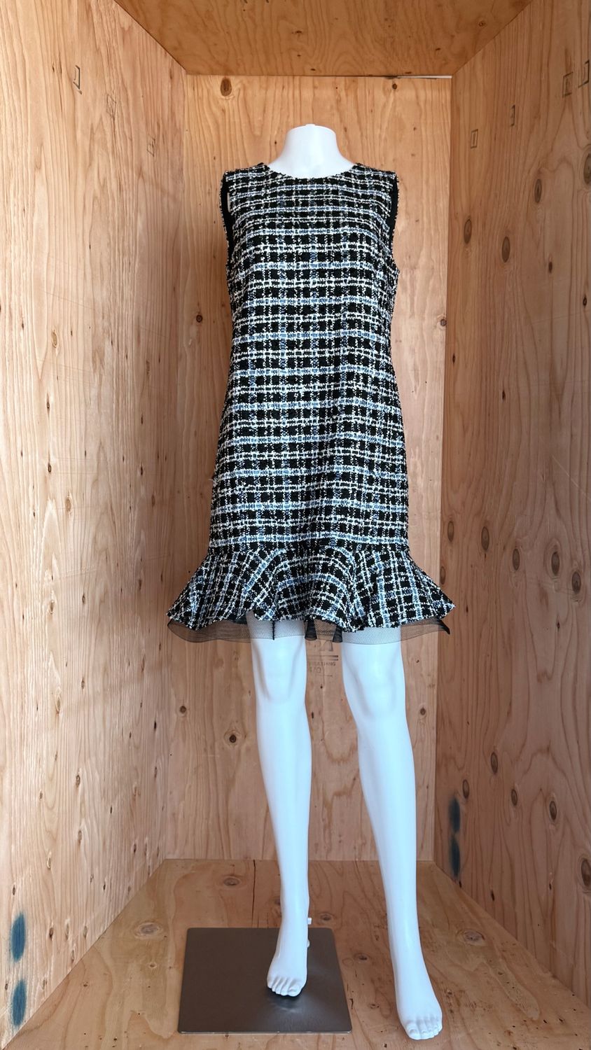 Carolina Herrera Ruffle Tweed Mini Dress