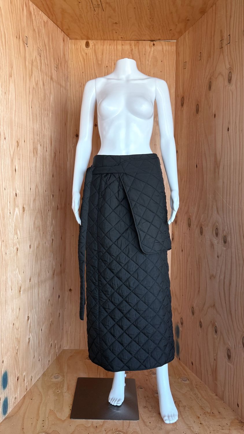 Eckhaus Latta Quilted Wrap Skirt  A/W 21, Look 19