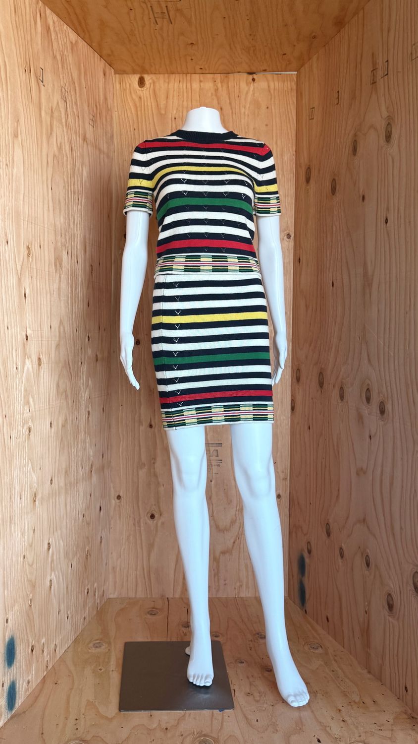 Opening Ceremony Spring / Summer 2012 Striped Knit Set (Skirt + Tee)