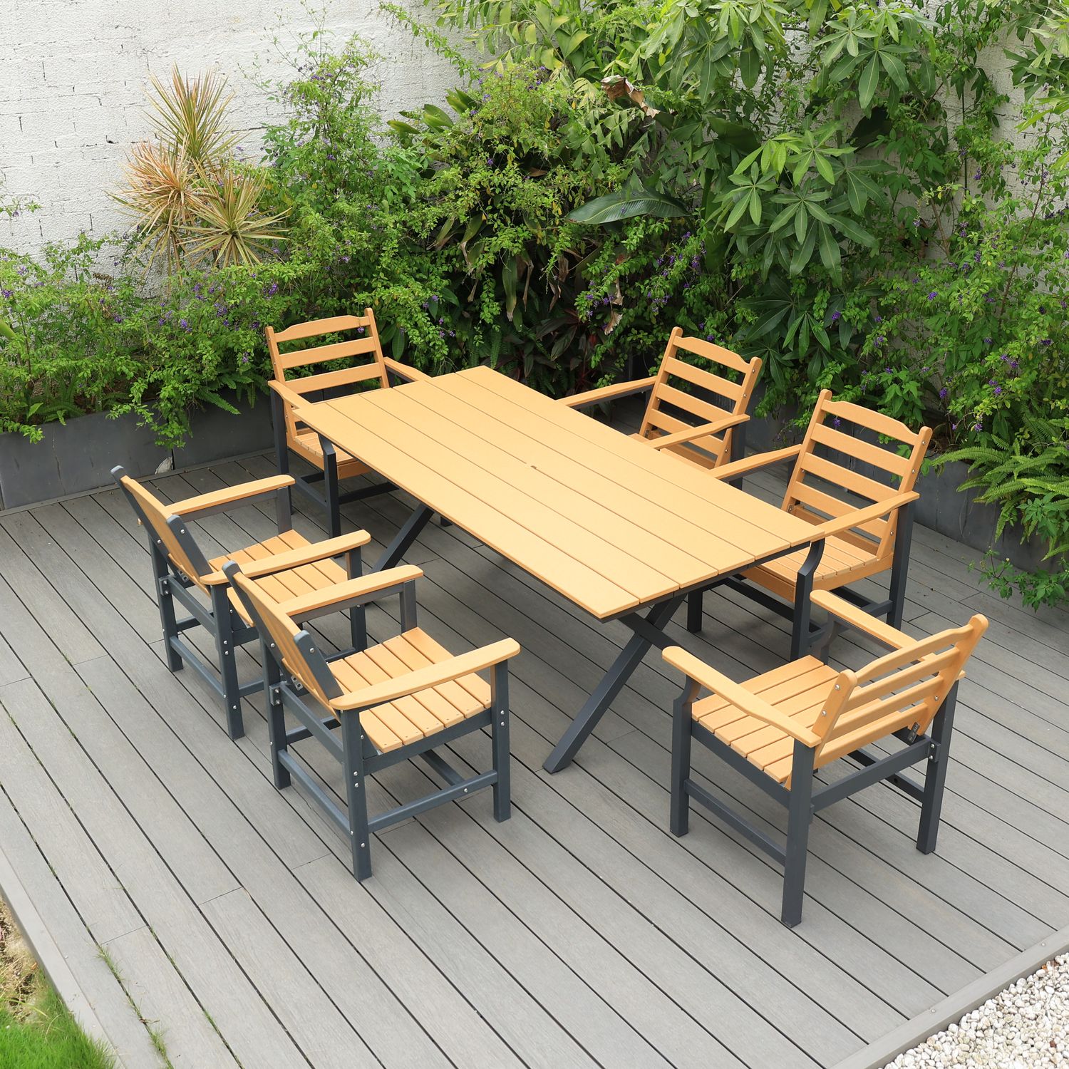 Outdoor Dining Table and Chair Set for 6
