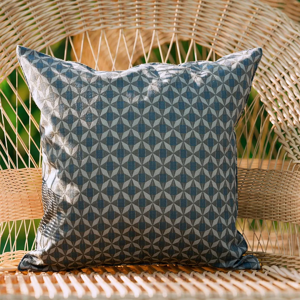 Light Blue and Grey Pillow