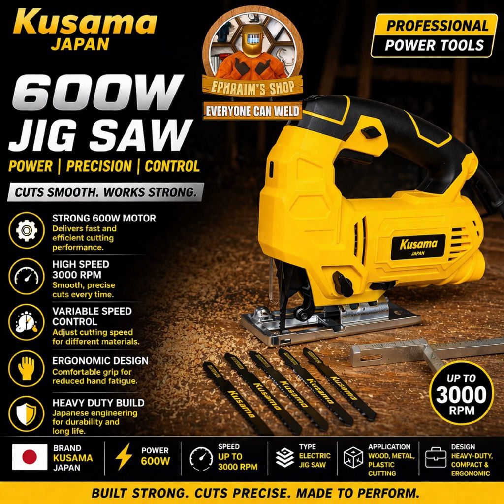 Heavy Duty 600W-3000Rpm Electric Jig Saw (Kusama Japan)