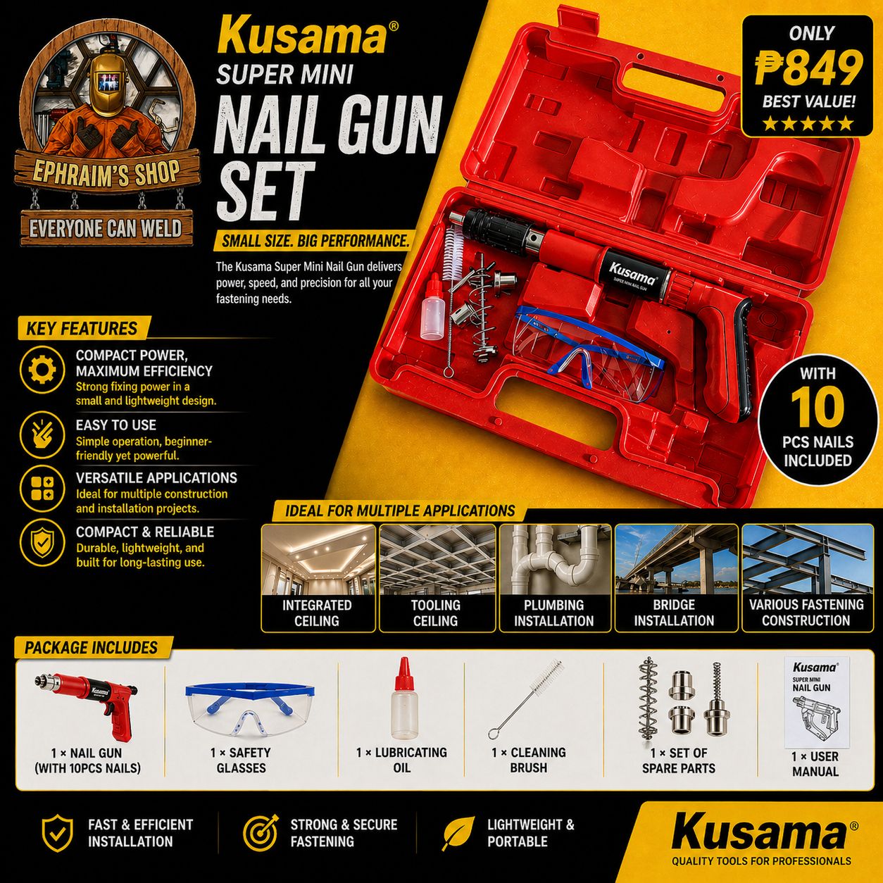 Kusama Super Mini Fixing Tool / Nail Gun