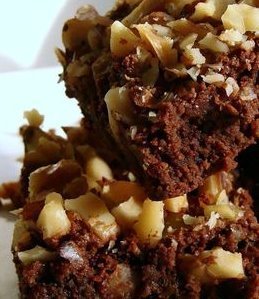 K's Baked Fudge Brownies w/ Walnuts (Vegan)