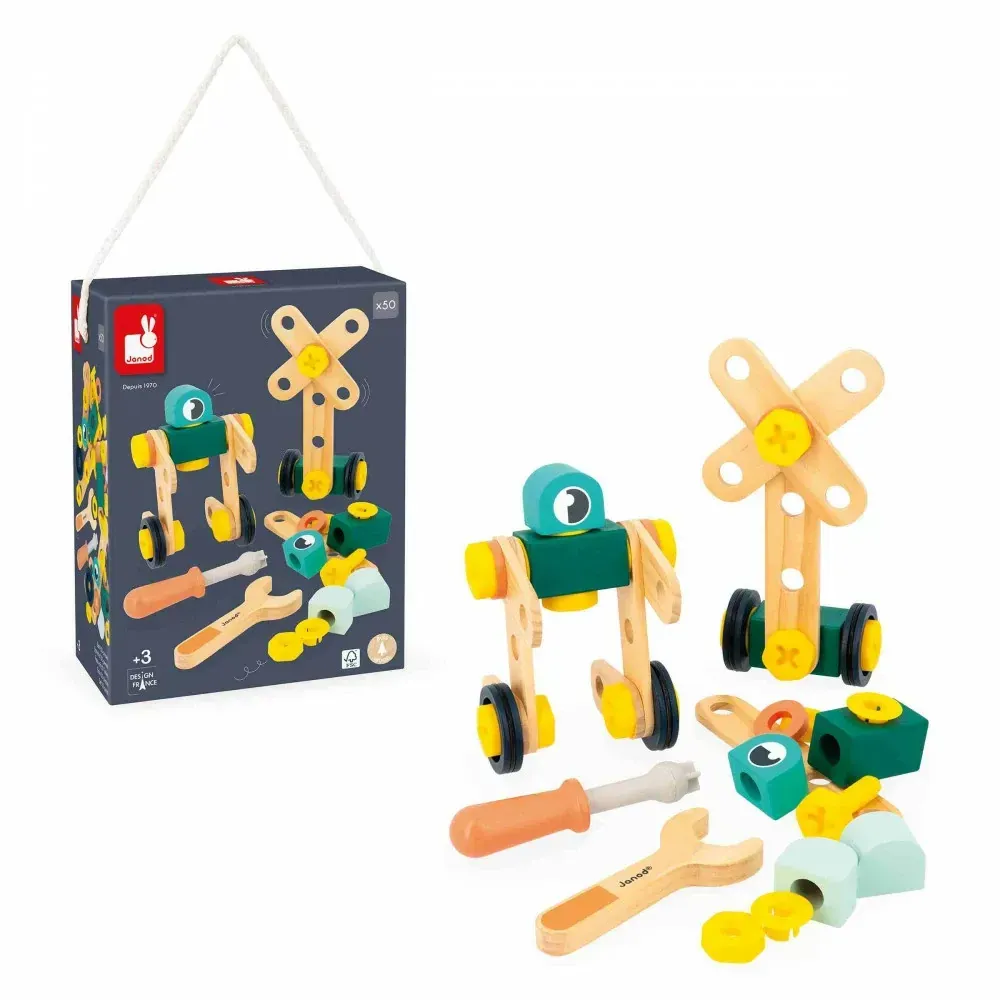 Baril 50 pièces "brico'kids" - Janod