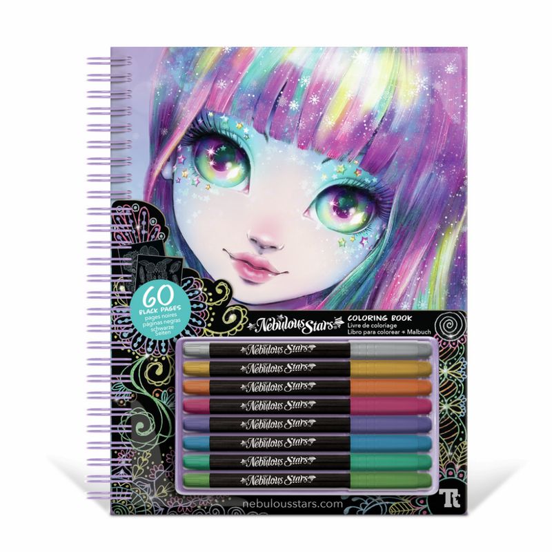 Cahier de coloriage à pages noires - Isadora NEBULOUS