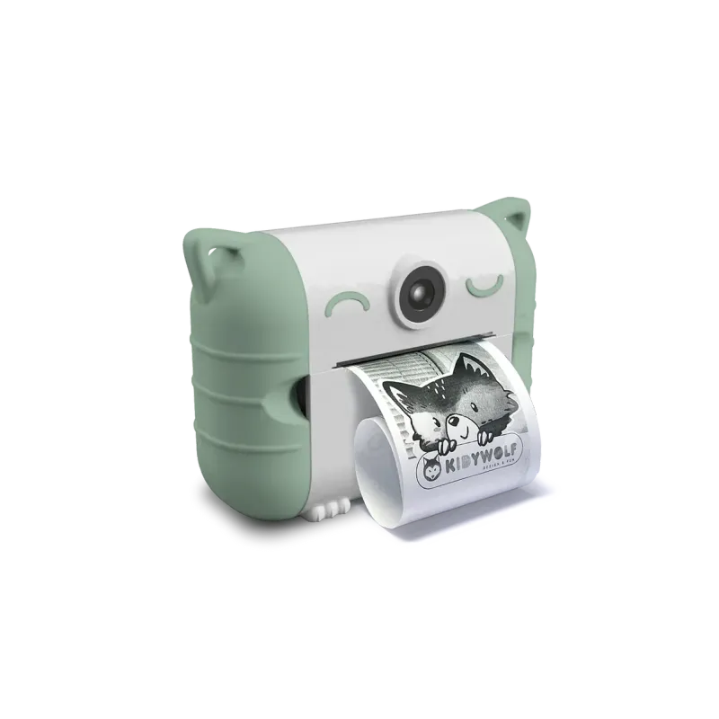 Kidyprint appareil photo impression thermique vert - Kidywolf