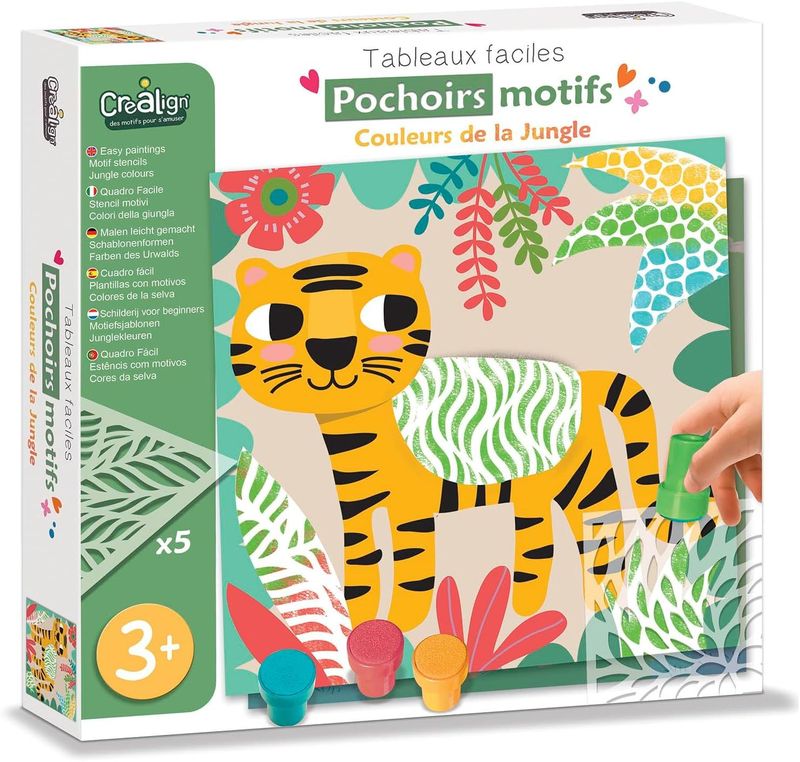 Pochoirs à motifs - couleurs de la jungle