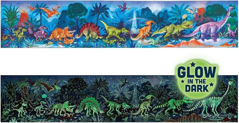 Puzzle phosphorescent dino XXL - 200 pcs - Hape Puzzle phosphorescent dino XXL - 200 pcs - Hape