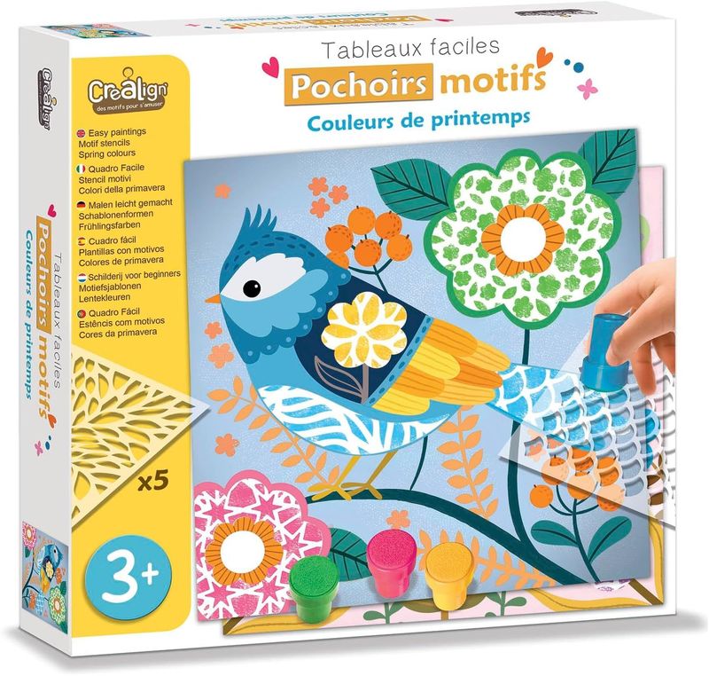 Pochoirs à motifs - couleurs du printemps