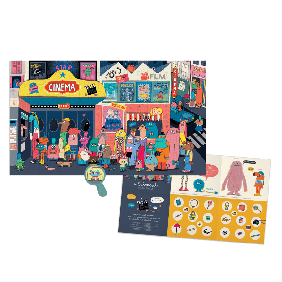 Puzzle Tous au cinoche - 200 pcs - Les Schmouks - Moulin Roty