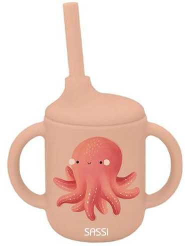 Tasse + paille en silicone octopus - Sassi