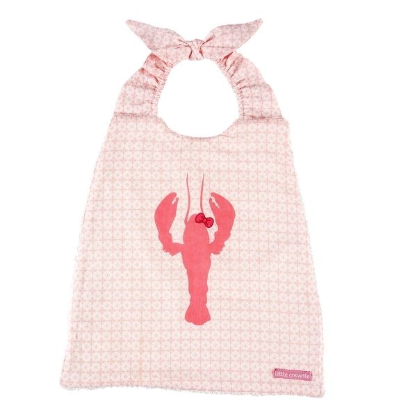 Bavoir élastiqué homard coquette - Little Crevette