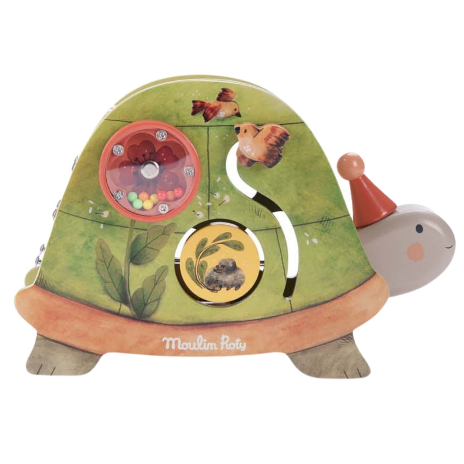 Tortue d'activités en bois "Trois petits lapins" - Moulin Roty