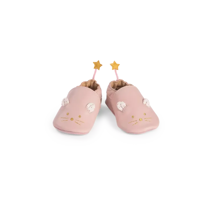 Chaussons cuir souris 18/24 mois "la petite école de danse" - Moulin Roty