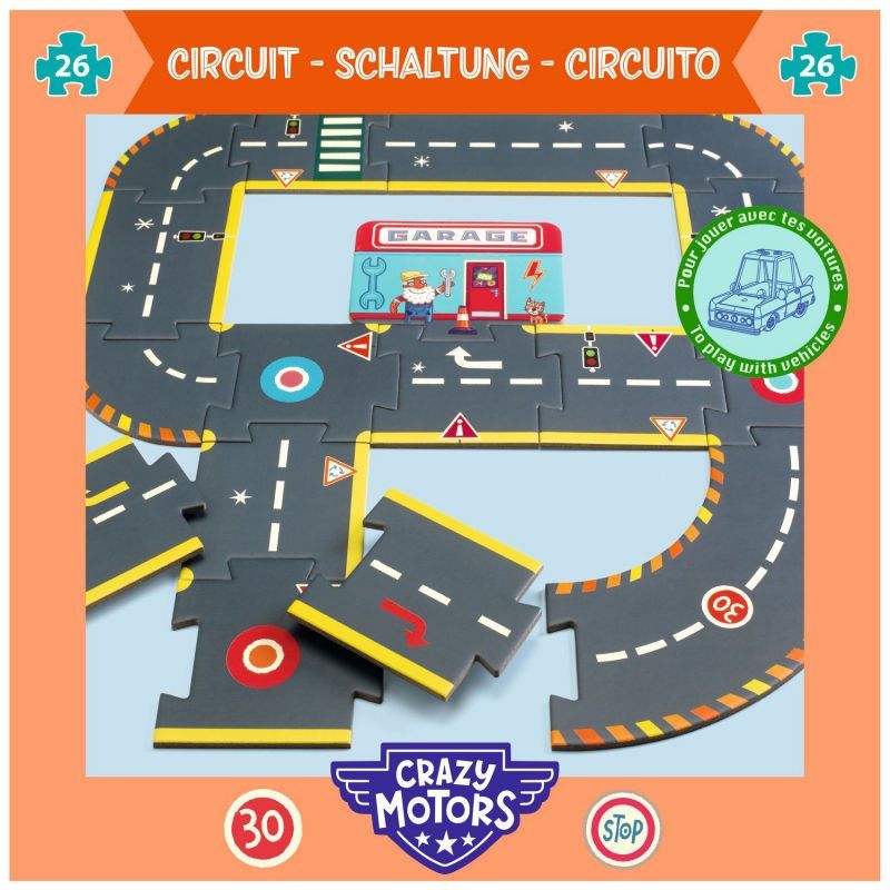 Crazy motors - puzzle circuit 26pcs  - Djeco