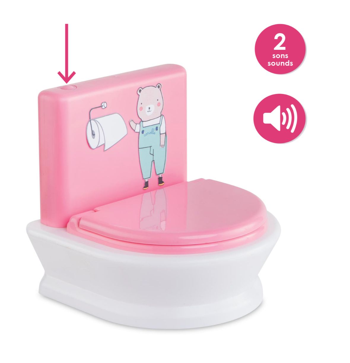 Toilettes interactives pour poupons 30 et 36 cm - Corolle