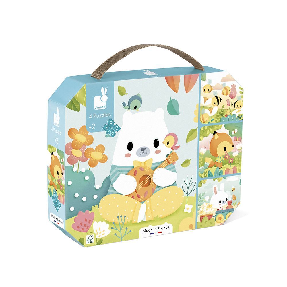 4 puzzles évolutifs Pure - 6/9/12/16 pcs - Janod