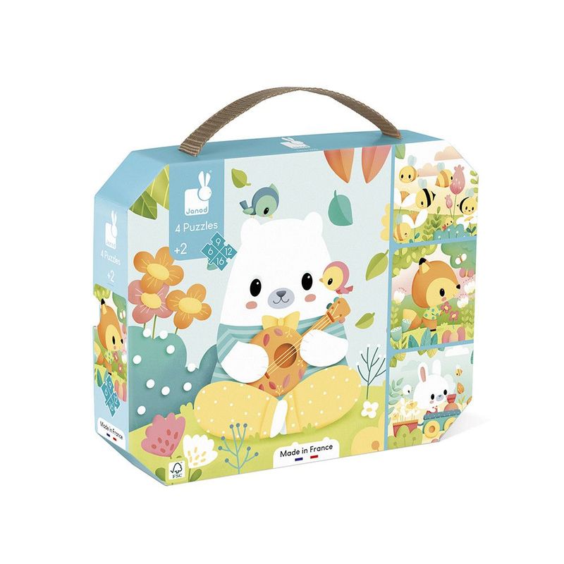4 puzzles évolutifs Pure - 6/9/12/16 pcs - Janod (3 modèles au choix) 4 puzzles évolutifs Pure - 6/9/12/16 pcs - Janod (3 modèles au choix)