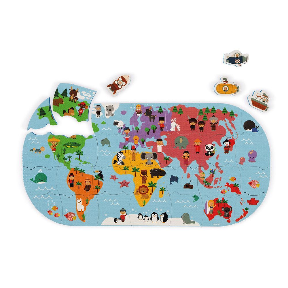 La carte des explorateurs pour le bain - Janod La carte des explorateurs pour le bain - Janod