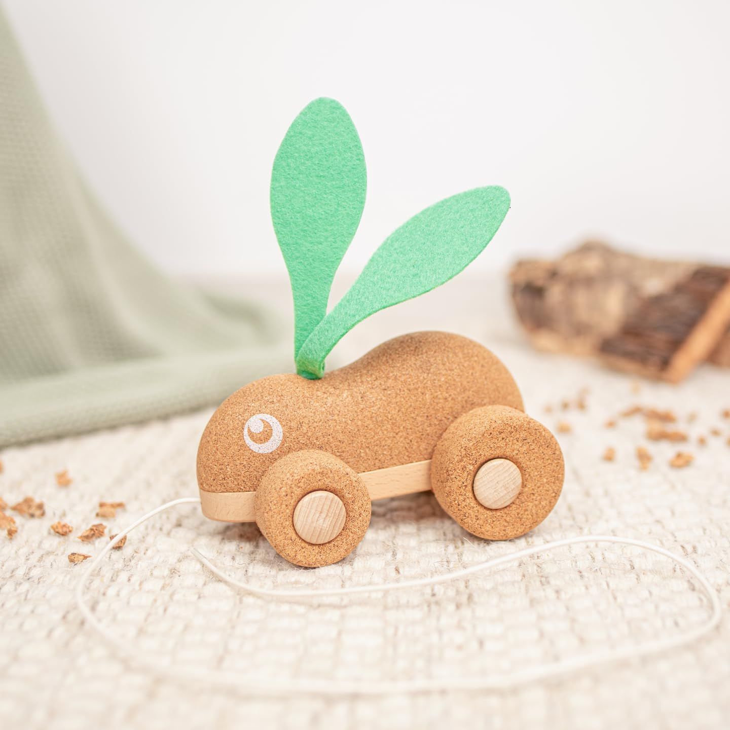 Lapin à tirer en liège - Hape Lapin à tirer en liège - Hape