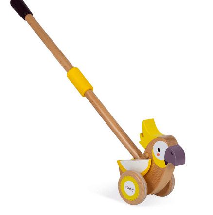 Cacatoès à pousser en bois - Janod Cacatoès à pousser en bois - Janod
