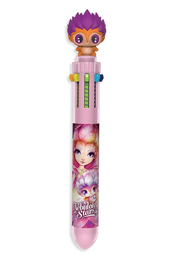 Stylo bille 10 couleurs rose - NEBULOUS