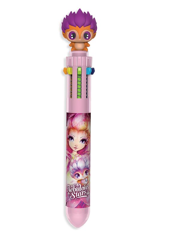 Stylo bille 10 couleurs rose - NEBULOUS Stylo bille 10 couleurs rose - NEBULOUS