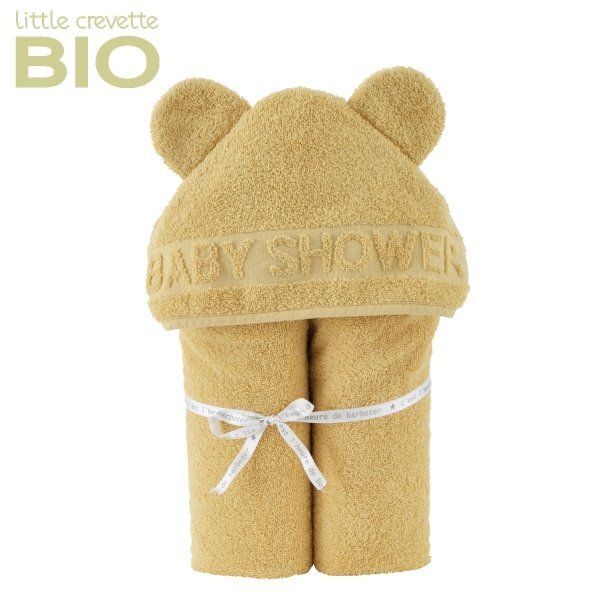 Sortie de douche moutarde Baby shower - Little Crevette Sortie de douche moutarde Baby shower - Little Crevette