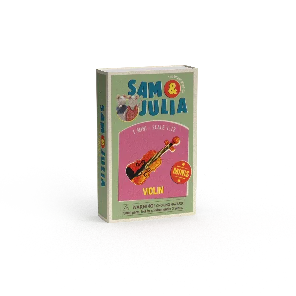 Mini boîte d'allumettes - violon - Sam et Julia