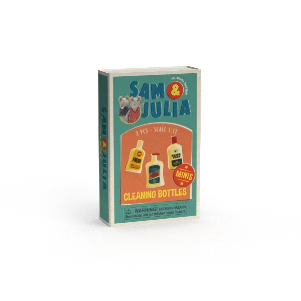 Mini boîte d'allumettes - bouteilles de nettoyages - Sam et Julia