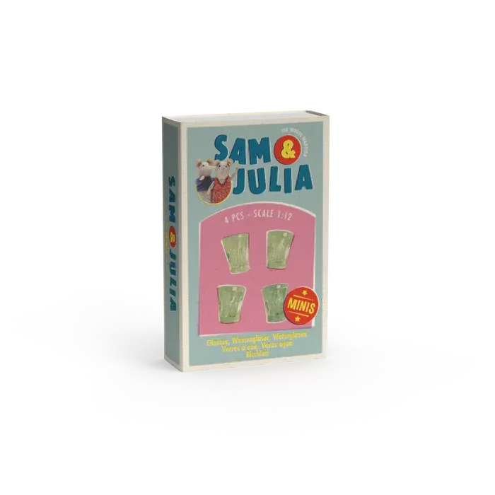 Mini boîte d'allumettes - verres à eau - Sam et Julia